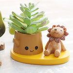 Cute Mini Succulent Plants Pot Animals Resin Flowerpots Planters Desk Flower Pot Home Decoration