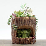 1pcs Garden Planter Lovely Resin Succulent Plant Flower Bonsai Planter Pot Box Bed Garden Decor