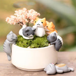6 Pcs/Set Cartoon Lucky Cats Micro Landscape Kitten Microlandschaft Pot Culture Tools Garden Decorations Miniatures